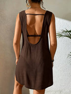 Vestido Saída de Praia Costa do Sol com Decote U e Costas Abertas — fotografia 78 | Mar & Pérola
