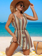 Vestido Saída de Praia Longo Sol da Enseada com Decote V e Laço Contrastante — fotografia 4 | Mar & Pérola