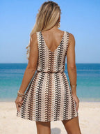Vestido Saída de Praia Longo Sol da Enseada com Decote V e Laço Contrastante — fotografia 11 | Mar & Pérola