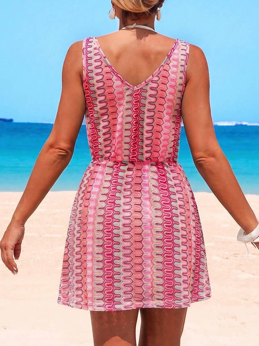 Vestido Saída de Praia Longo Sol da Enseada com Decote V e Laço Contrastante — fotografia 41 | Mar & Pérola