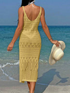 Vestido Saída de Praia Longo Transpassado Brisa de Verão em Tricô Vazado — fotografia 23 | Mar & Pérola