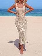 Vestido Saída de Praia Longo Transpassado Brisa de Verão em Tricô Vazado — fotografia 27 | Mar & Pérola