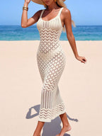 Vestido Saída de Praia Longo Transpassado Brisa de Verão em Tricô Vazado — fotografia 28 | Mar & Pérola