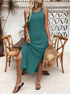 Vestido Saída de Praia Longo Vazado Maré de Verão com Laço e Fenda Lateral — fotografia 17 | Mar & Pérola
