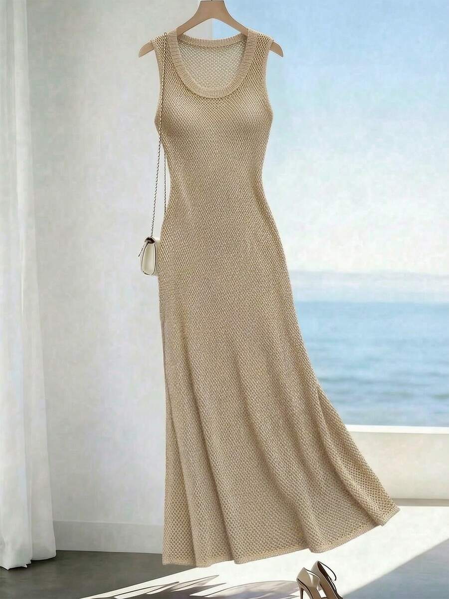 Vestido Saída de Praia Sol da Enseada em Tricô Sem Mangas — fotografia 13 | Mar & Pérola