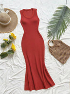 Vestido Saída de Praia Sol da Enseada em Tricô Sem Mangas — fotografia 32 | Mar & Pérola
