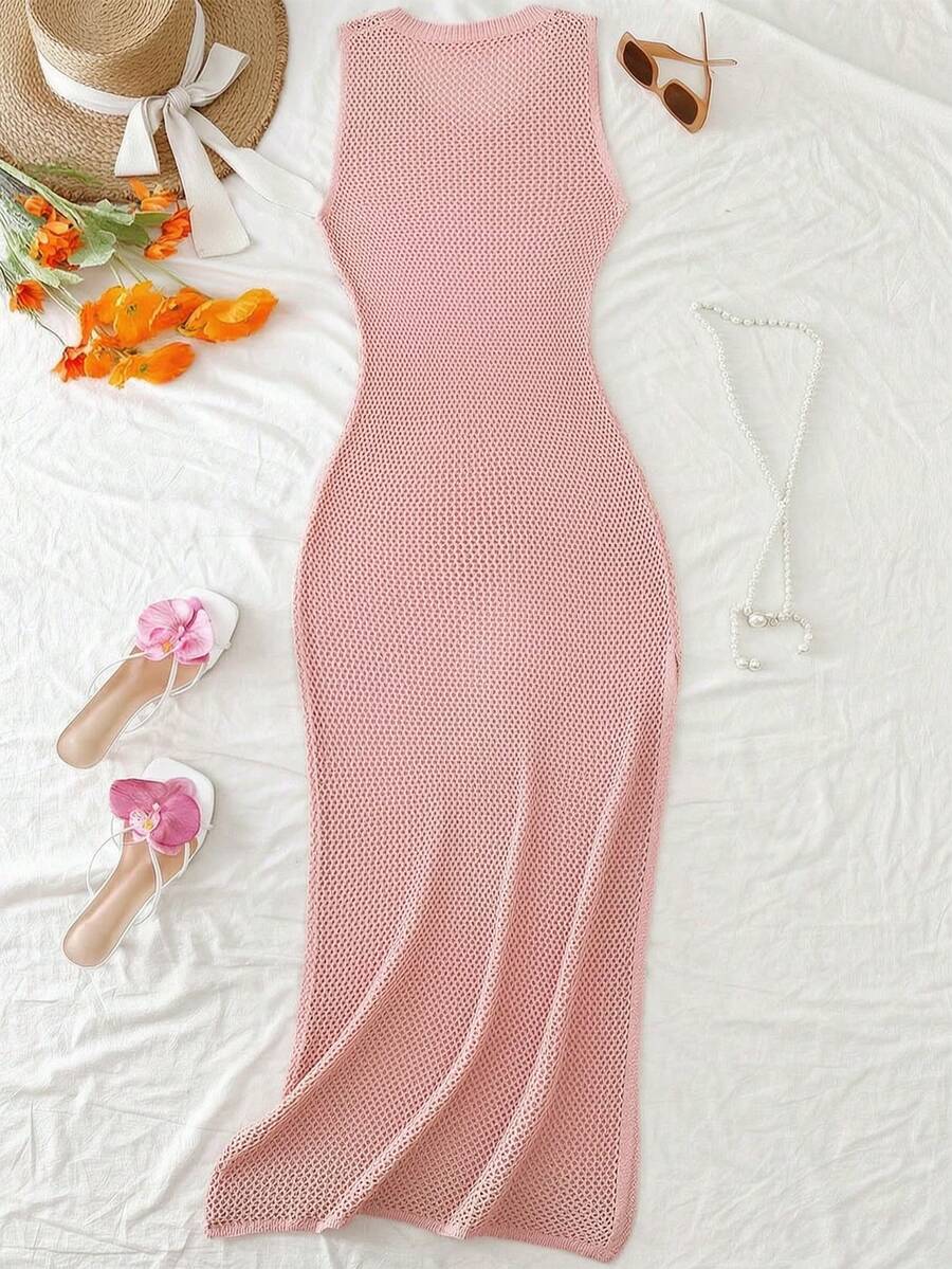 Vestido Saída de Praia Sol da Enseada em Tricô Sem Mangas — fotografia 38 | Mar & Pérola