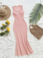 Vestido Saída de Praia Sol da Enseada em Tricô Sem Mangas — fotografia 40 | Mar & Pérola