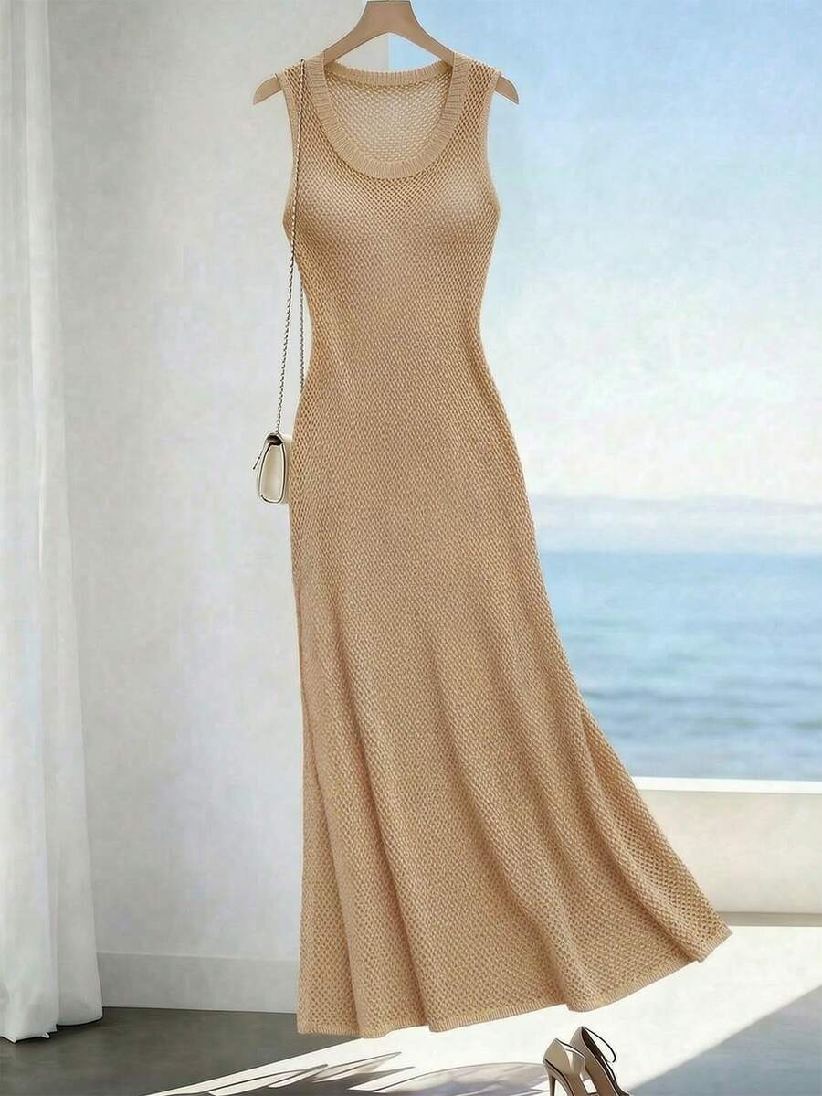 Vestido Saída de Praia Sol da Enseada em Tricô Sem Mangas — fotografia 52 | Mar & Pérola