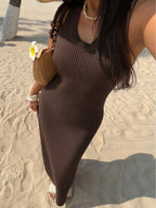 Vestido Saída de Praia Sol da Enseada em Tricô Sem Mangas — fotografia 68 | Mar & Pérola